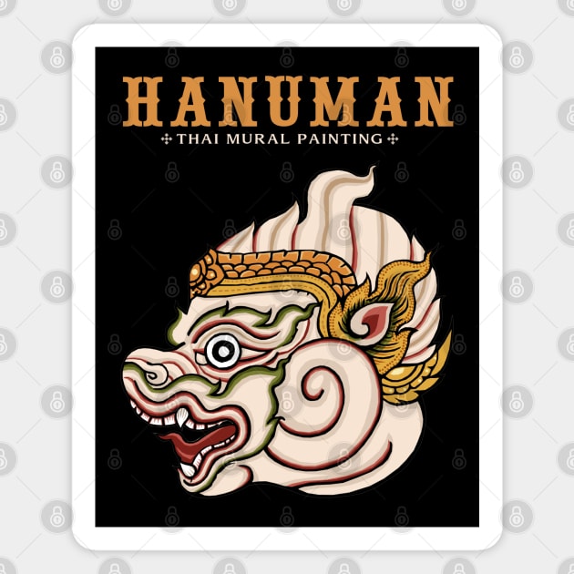 Hanuman Thai Mural Painting Magnet by KewaleeTee